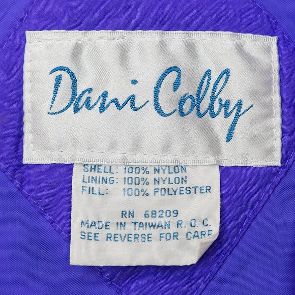 Vintage 80s Dani Colby Purple Windbreaker Coat - Picture 7 of 7